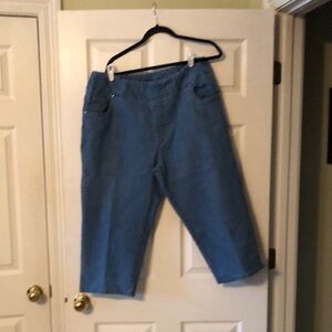 Blair crop washed denim pull on jeans Sz 18w
